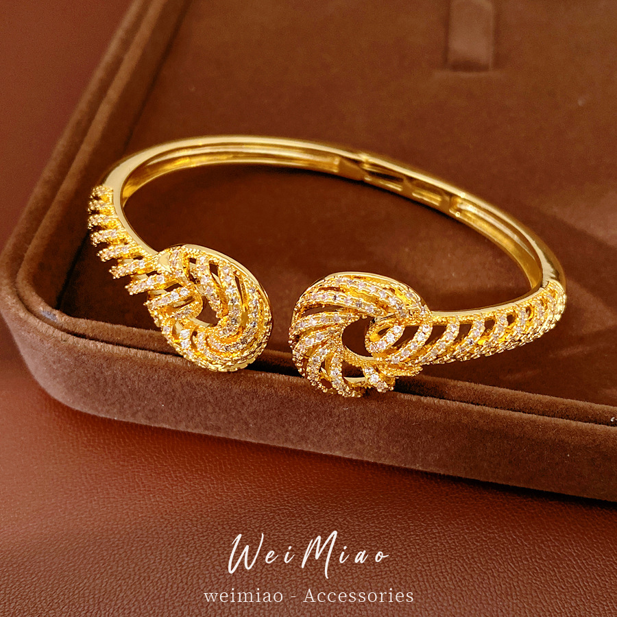 18k oro real electrolito de piedra de silicio distorsionado patrón de apertura pulsera de personalidad pulsera de lujo ligera nicho joyas de alta calidad