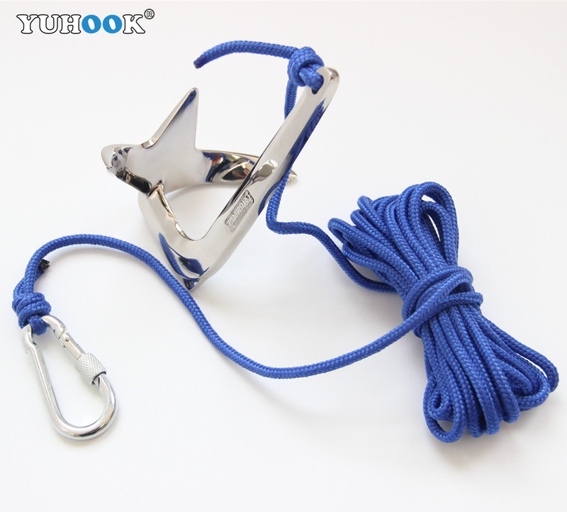 Stainless Steel 316 Blues Anchor Small Marine Anchor Kayak Anchor Inflatable Floating Row Anchor Inflatable Boat Stop Anchor