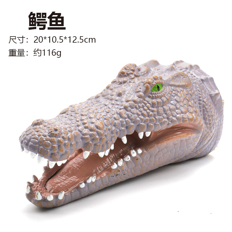 Dinosaurio garra de dinosaurio guantes de muñecas de goma blanda triceratosaurio tiranosaurio simulación animal modelo de juguete para niños