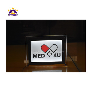 Cross-Border Creative Gifts Led Crystal Photo Frame Anniversary Gift Ce Certified Desktop Acrylic Light Box