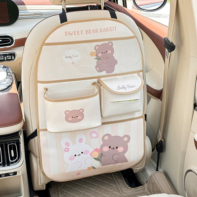 Car storage bag/box: Tulip Bear Seat Back - tulip-bear-storage-bag-k-style