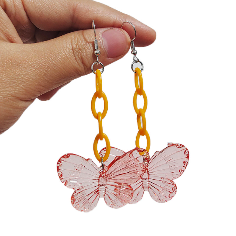 Oversized Sculptural Clear Acrylic Clip-on Earrings For Women_voghion.com