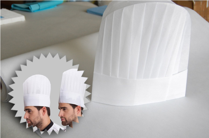厂家批发 厨师帽无纺布 酒店饭店餐厅服务员厨房工作帽无纺布