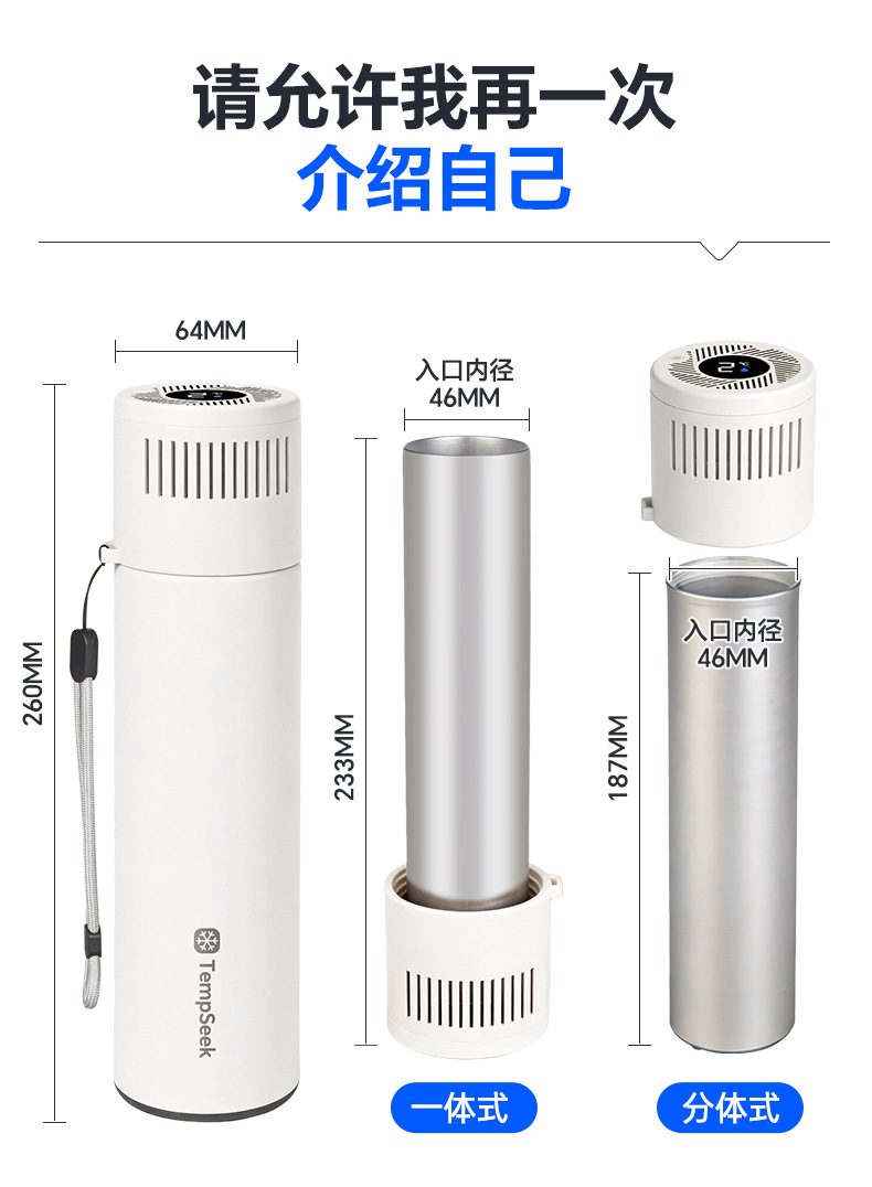 Refrigeration Cup, Car-Mounted Refrigeration Cup, Rechargeable Mini Refrigerator, Insulin Growth Hormone, Portable Constant Temperature Cold-Keeping Cup