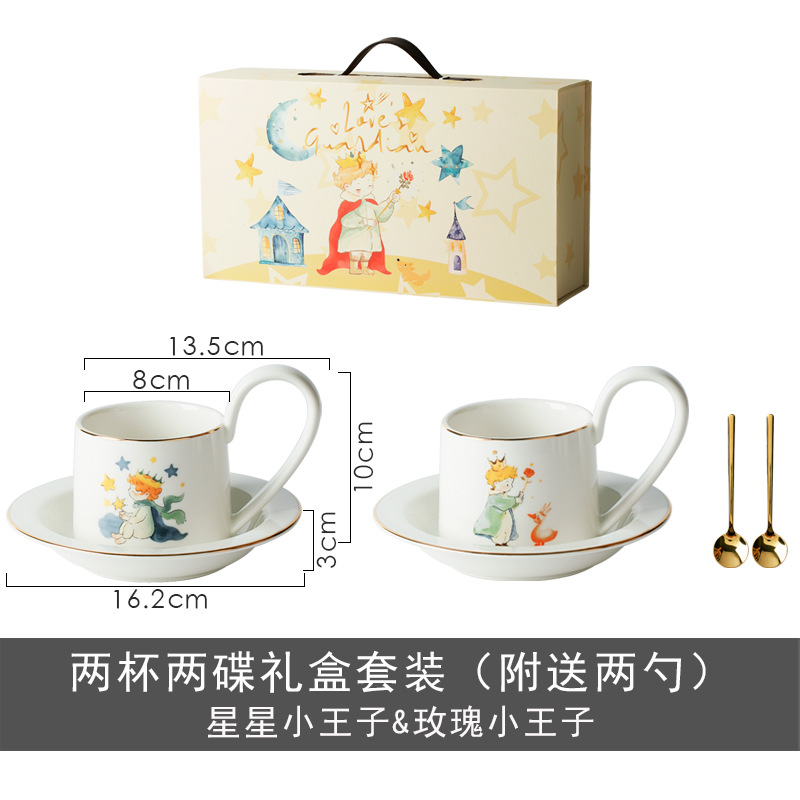 serie de tazas de café de platos pequeños princes set Phnom Penh taza de cerámica para el menú de la tarde regalo de boda