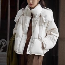 韩系高级感炸街短款纯色棉服冬季女2025新款设计师面包服厚外套