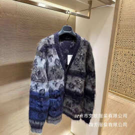 针织工厂现货颜色毛衣间蓝马海毛跨境男款图片开衫L家新款跨高版