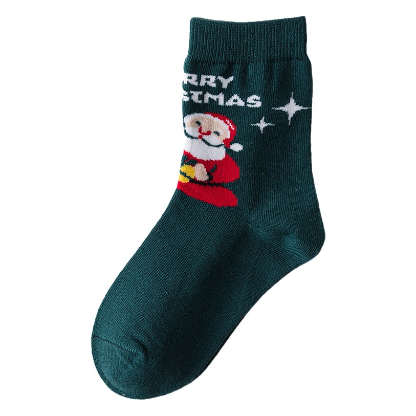 Calcetines de Navidad calcetines para niños primavera y otoño Algodón puro invierno niños tubo medio niños dibujos animados niñas bebé calcetines para niños