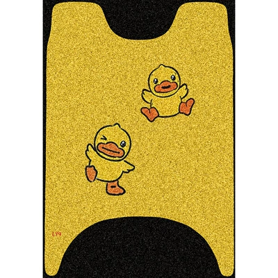 Electric vehicle foot mat: Cute Cartoon Foot Mats, Waterproof - two-little-yellow-ducks