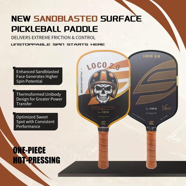 LOCO2.0 Pickleball Paddle Sandblasted Epp Foam carbon fiber