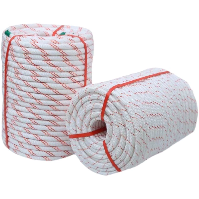 Защитная веревка для воздушных работ Полипропиленовая износостойкая спасательная веревка Стальной проволочный сердечник Альпинистская веревка Спасательная нейлоновая полиэфирная веревка