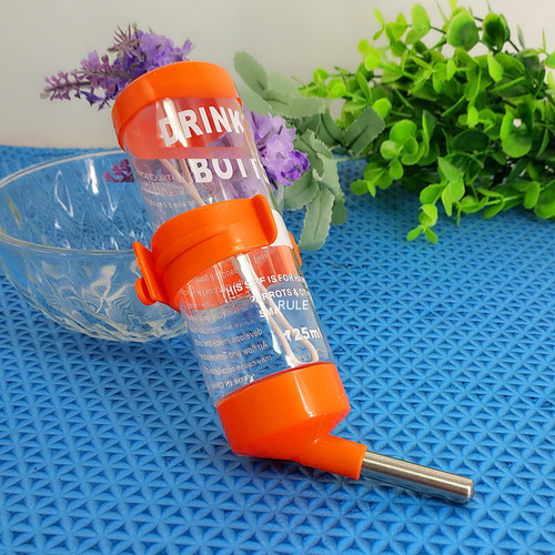 Cross-border pet chinchilla rabbit waterer hanging drinking bottle hamster water cup large size 250ML automatic water feeder