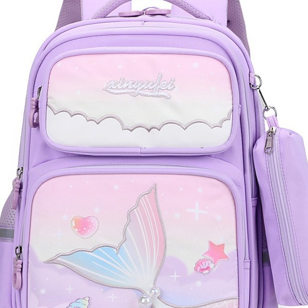 Mochila infantil de alta calidad de dibujos animados creativos serie espacial 6 - 12 años de edad para hombres y mujeres de doble hombro multicapa mochila de espalda
