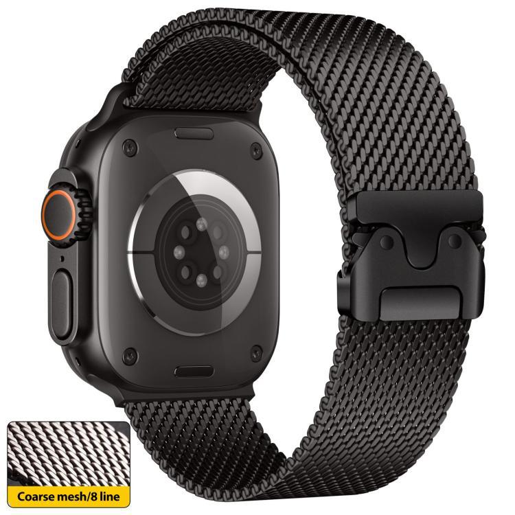 Para Apple Watch 44 - 49mm malla gruesa Milán correa de acero inoxidable para la serie Ultra