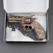 侧开左轮砸响炮枪全金属纸炮枪8090后怀旧儿童玩具枪景区地摊批发