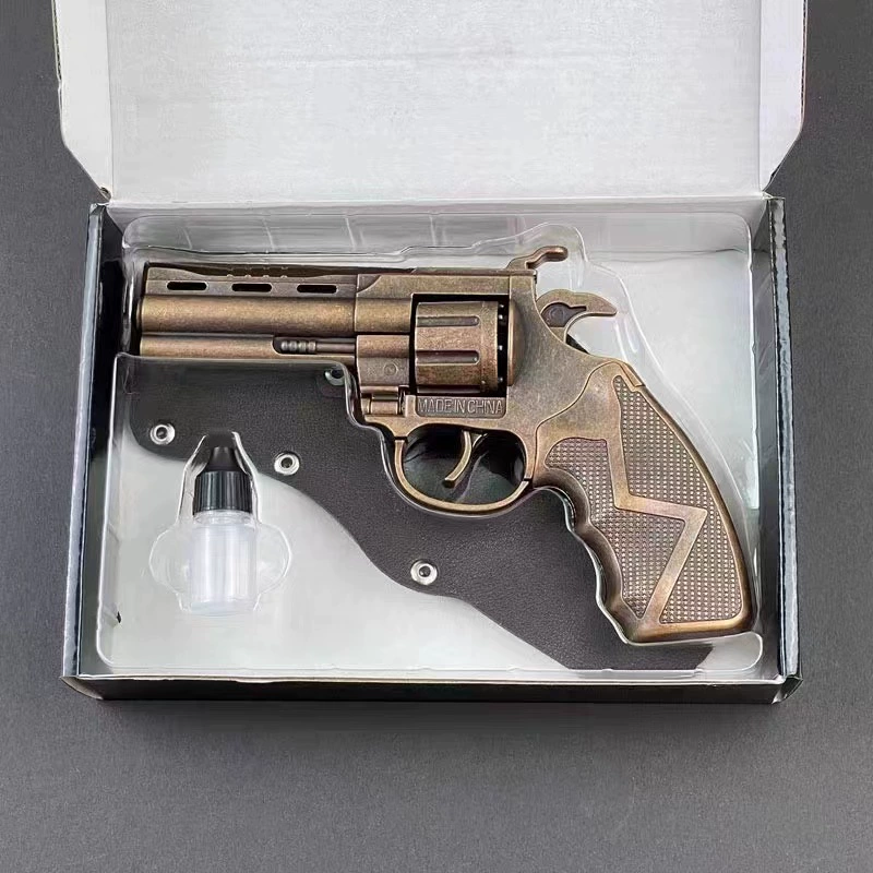 Боковой открывающийся револьвер разбивающий пистолет цельнометаллический бумажный пистолет 8090 после ностальгического детского игрушечного пистолета ларек в живописных местах оптом