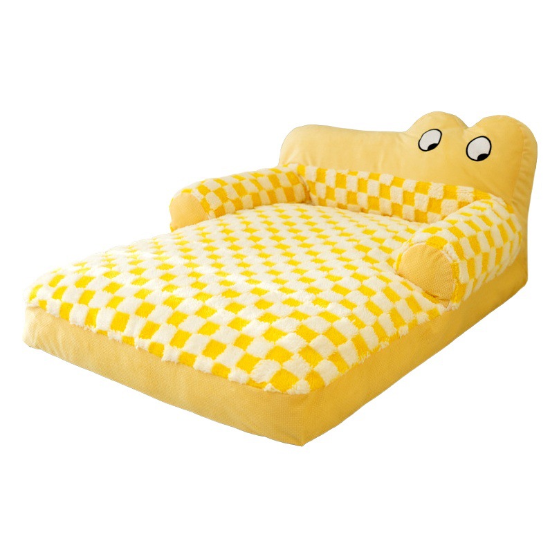 Gato otoño e invierno cálido dormir estera perro ojo grande lindo sofá perrera mascota gato nido cuatro estaciones universal perro mat