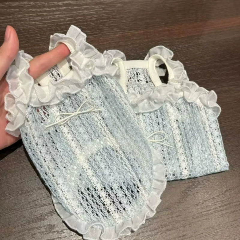 Ледяной синий вырез для домашних животных, собак и кошек, летний тонкий дышащий слинг для собак маленького размера, бишон, померанский шпиц, Шерина