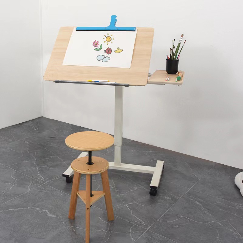 Liftable Mobile Drawing Table Learning Desk Drawing Drawing Drawing Drawing Drawing Desk Office Computer Desk Home Workbench