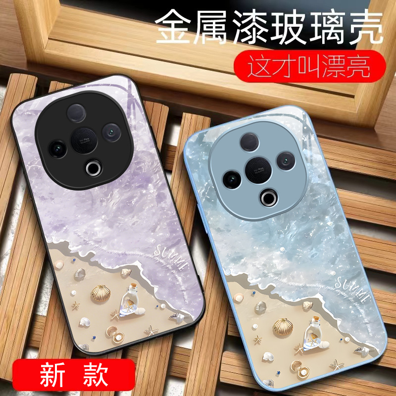 Suitable for Vivos30 Mobile Phone Case S20 Beach Waves S19 Shell Pro Metal Paint X60 Summer S17 Flower Rope