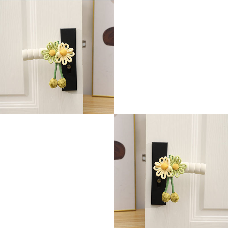 Double color flower [rice green white pole] left hand open the door right hand open the door [2 pack]]
