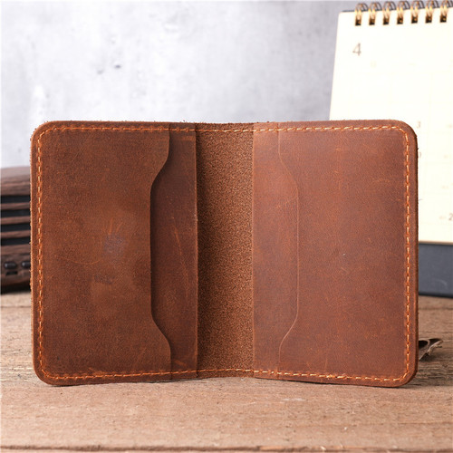 NT001 First-layer cowhide crazy horse leather genuine leather retro multi-card slot wallet men's card holder women's wallet ID card