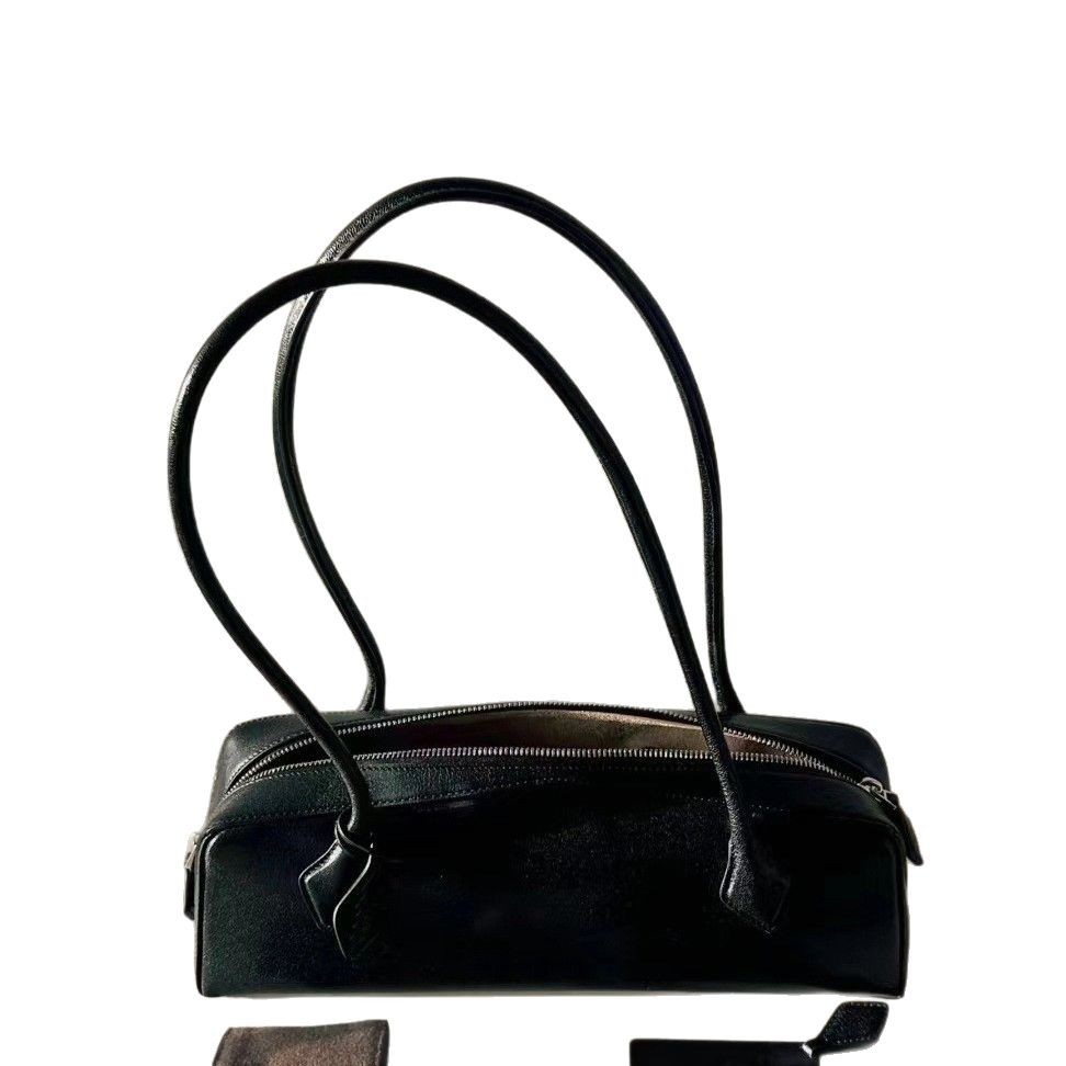 2024 Niche New Cowhide Bag For Women French Style Single Shoulder Baguette Bag Retro Underarm Handbag For Commuting - Thumbnail 5