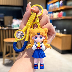 水兵月ミルクティーシリカゲル公仔アニメかばん掛け自動車キーホルダー美少女戦士キーホルダー