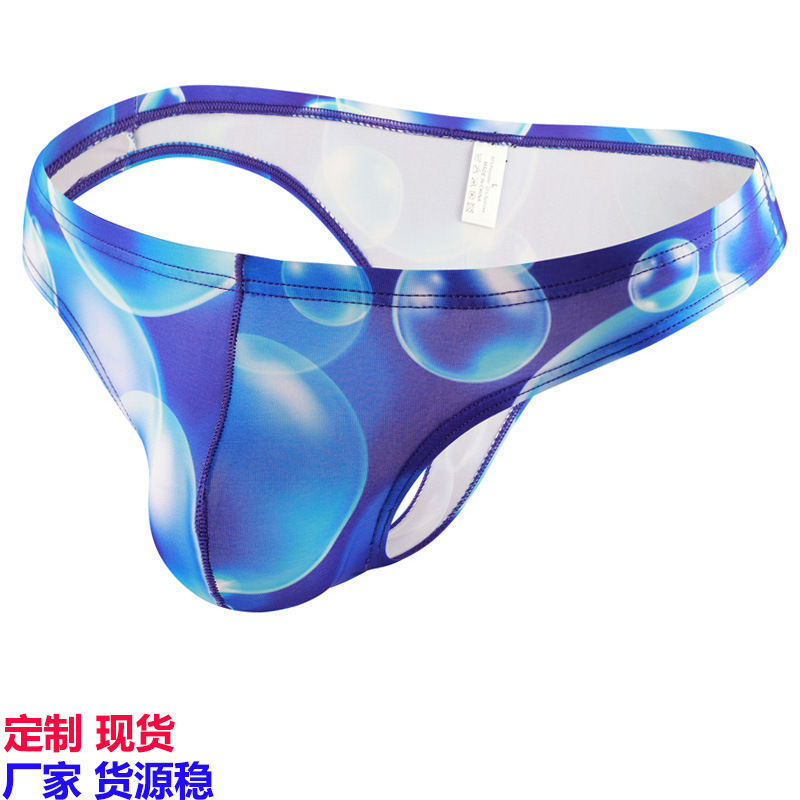 Men's underwear men's bikini small briefs printed low waist sexy men's briefs a generation of hair