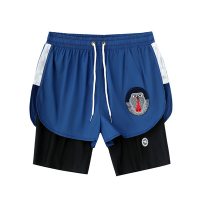 批发泳裤男士防尴尬速干宽松大码双层平角时尚休闲沙滩短裤泡温泉|ms