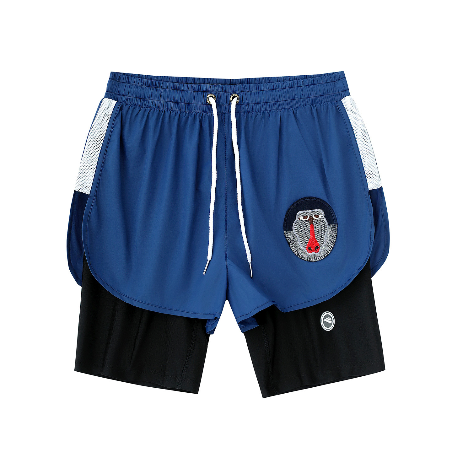 批发泳裤男士防尴尬速干宽松大码双层平角时尚休闲沙滩短裤泡温泉|ms