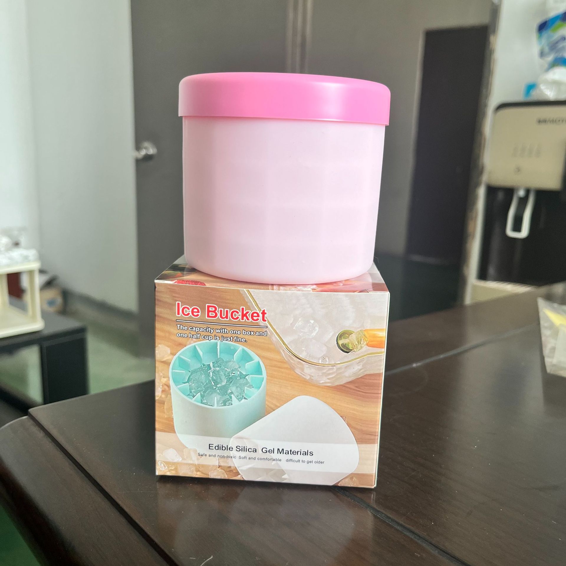 Amasar la taza de hielo, cilindro de silicona, taza de hielo, molde para cubitos de hielo, cubo de hielo, caja de hielo, hielo triturado casero