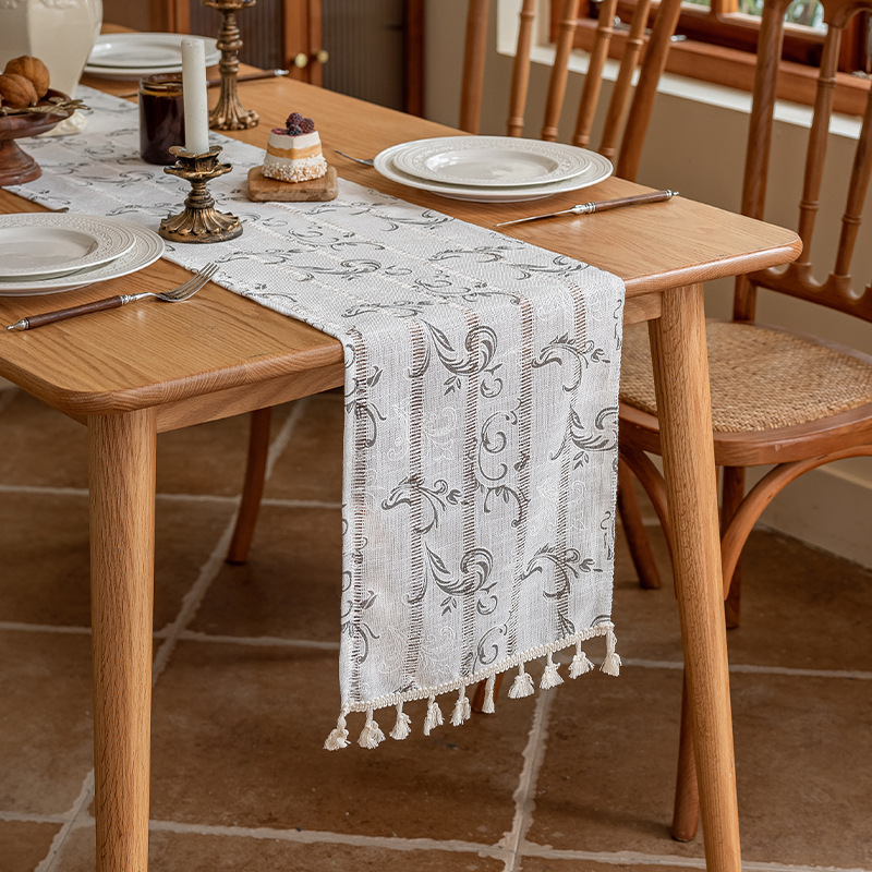 Flor de fénix-gris (borla de borde recto)