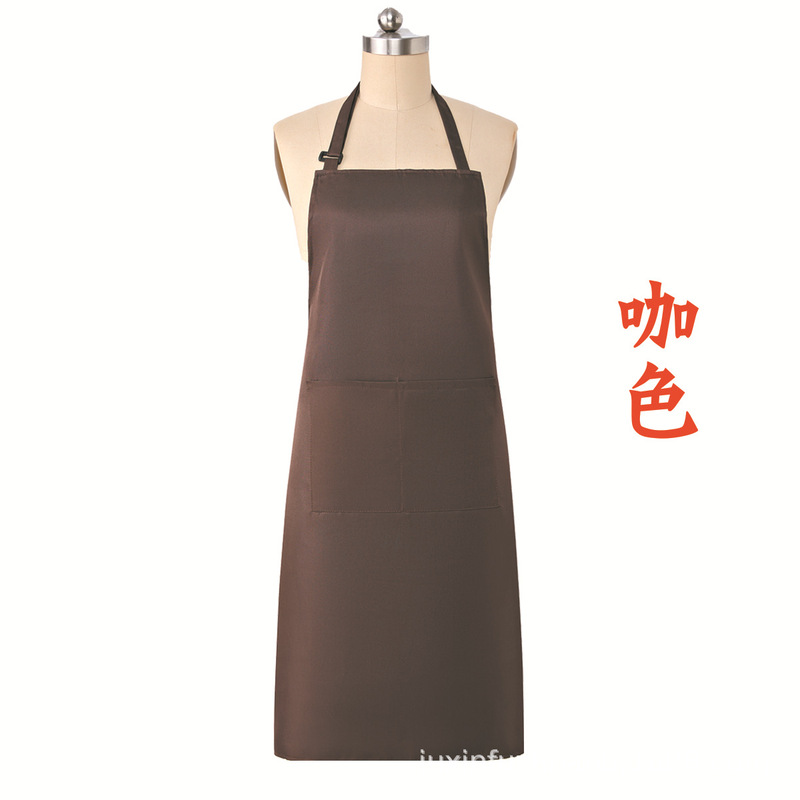 白黒ストライプ柄エプロンホテルレストランカフェ首エプロンシェフ作業服防汚ロングエプロン|undefined