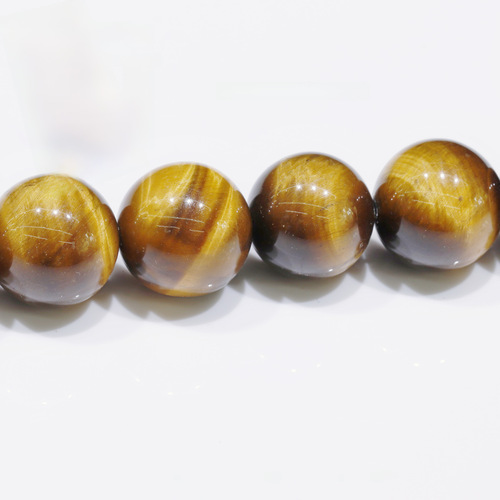 Hengcheng Jewelry Natural Tiger's Eye Gemstone Exquisite Yellow Tiger's Eye Bead String Bracelet Jewelry Accessories