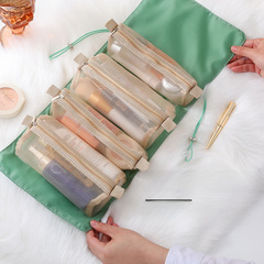 Splitting-Proof Makeup Bag, Portable Large Capacity Four-in-One Foldable Travel Cosmetics Storage Shower Bag, Dustproof