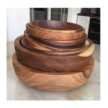 厂家直供整木挖制特大木盆 圆形创意木质碗 相思木搅拌盆实木现货