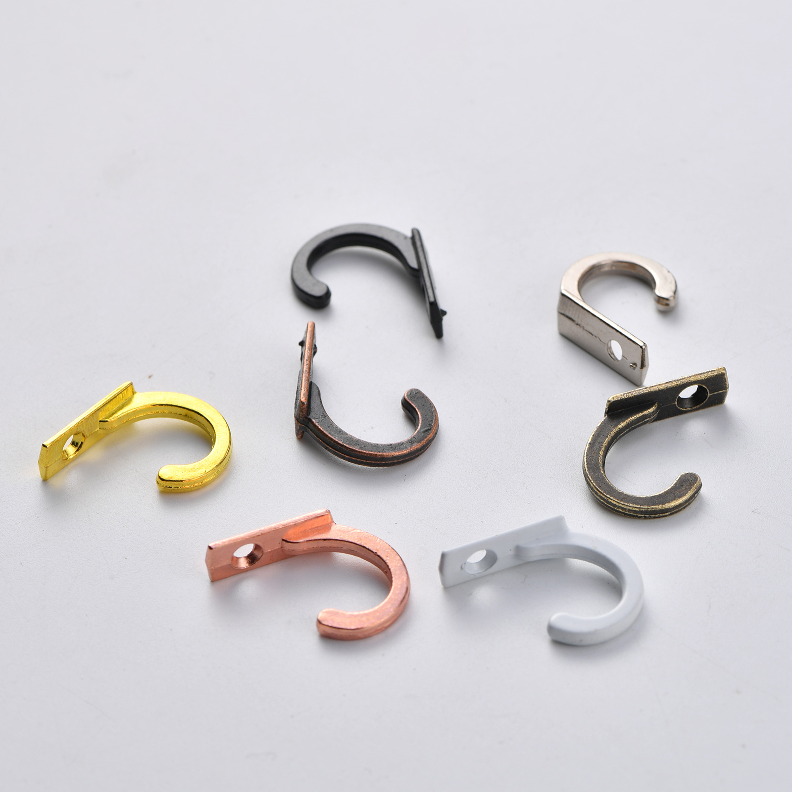 Jingmao-600 aleación antigua gancho pequeño gancho de una sola fila gancho de un solo agujero mini gancho de ropa gancho de pared Extra pequeño gancho individual