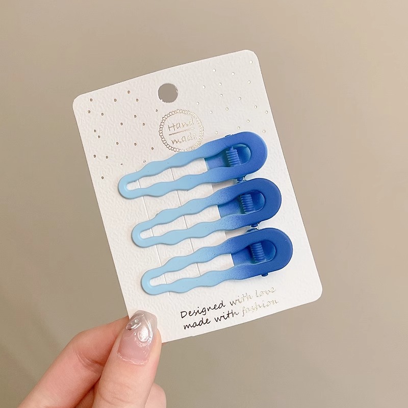 Pinza para el cabello de dopamina sin costuras de color caramelo clip lateral femenino flequillo clip para el cabello roto tocado clip de pico de pato y2k horquilla de una palabra