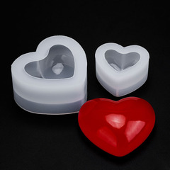 Delighted DIY Crystal Droplet Resin 3D Mirror Heart Size Silicone Mold Scented Plaster Soft Ornament