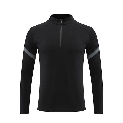 Men's Spring Casual Half-Zip Long Sleeve Sports Shirt Amazon Import Running Training T-Shirt