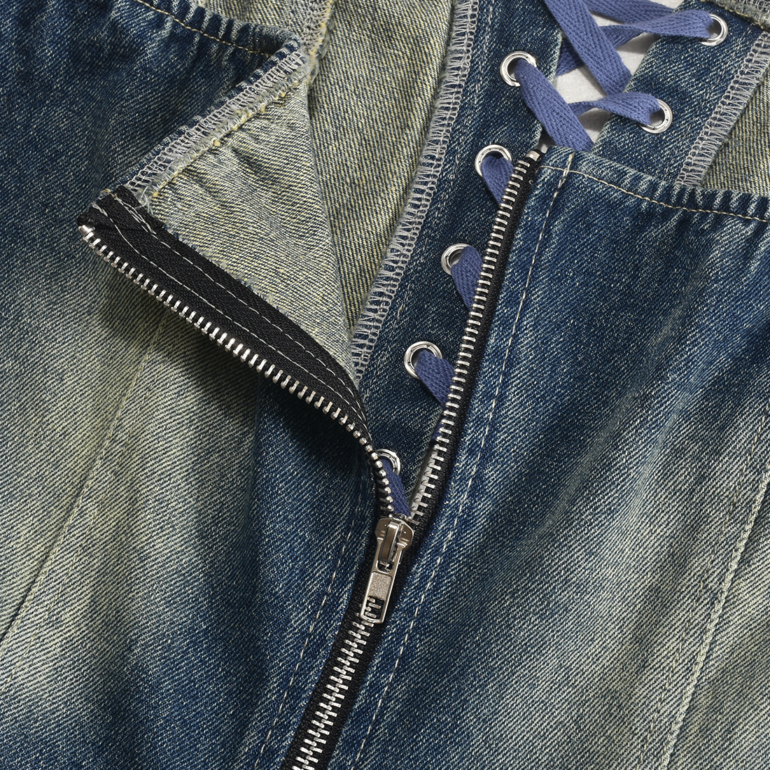 Wholesale Women's Sexy Streetwear Solid Color Holiday Bar Strapless Sleeveless Denim Dress display picture 9