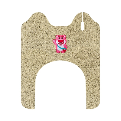 Electric vehicle foot mat: foot mat AM1000DZK-9K/23N engine - emma-happy-cq700-foot-mats-beige-pink-bear-free-velcro
