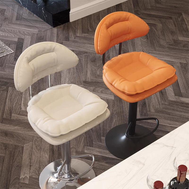Bar Chair, Bar Chair, Front Desk Cashier Swivel Chair, Liftable High Stool, Beauty New Chinese Style Hairdressing Backrest Swivel Chair