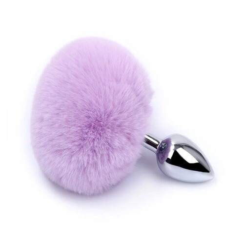 Sex toys, adult products, back yard tail anal plug, hair ball anal plug, rabbit tail anal plug, silver small hair ball