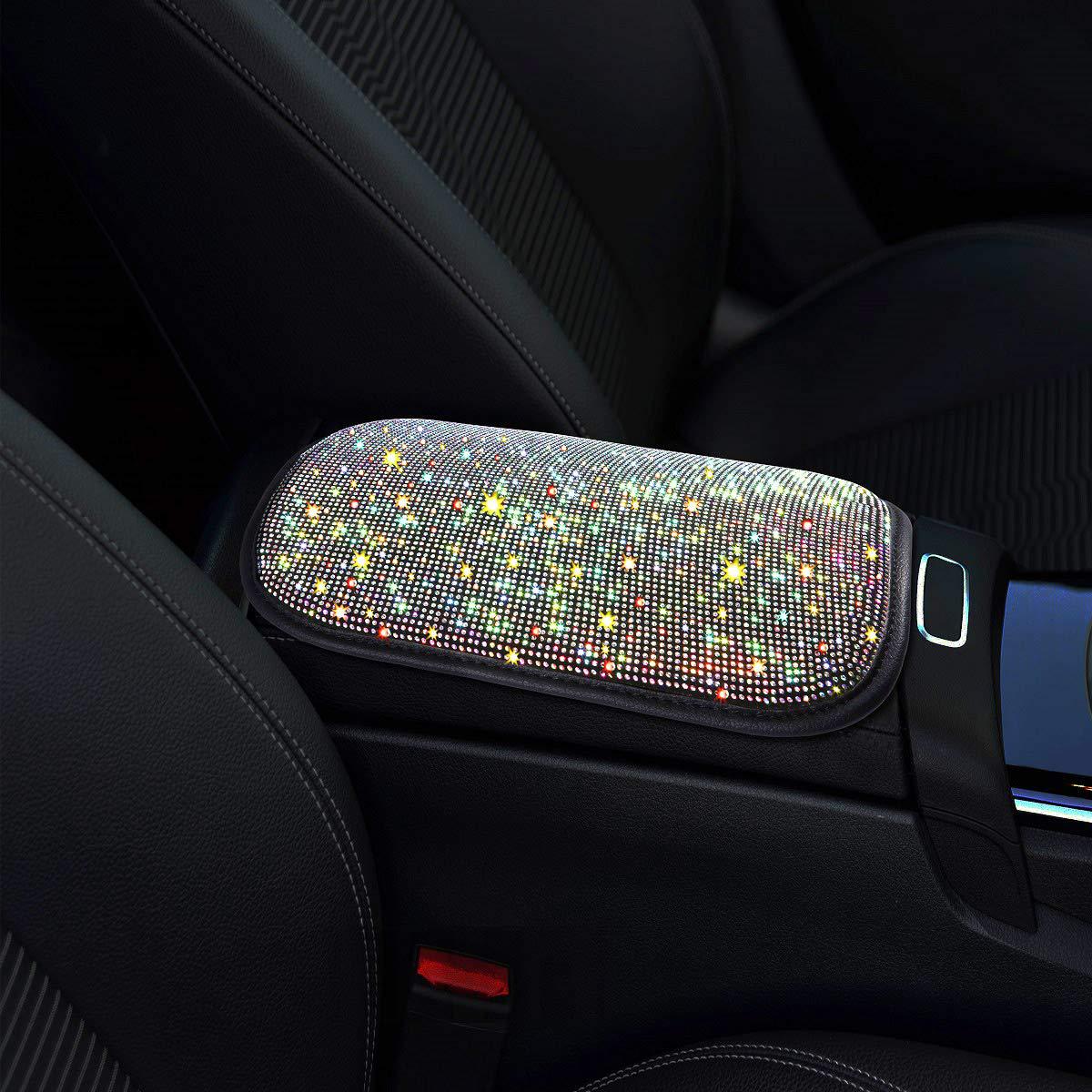 New Fashionable Full-Diamond Car Steering Wheel Cover for Women, Universal Crystal Flash Diamond Anti-Slip Handlebar Cover for All Seasons