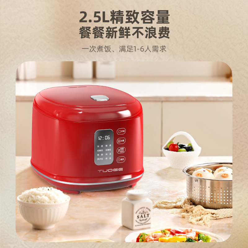 新款高颜值迷你家用电饭煲多功能预约智能快煮饭美规110欧规220V|undefined