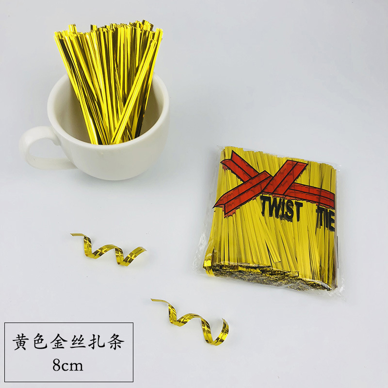 Cinta cinta color regalo cinta tira comida lollipop embalaje sellado cinta oro plata cinta