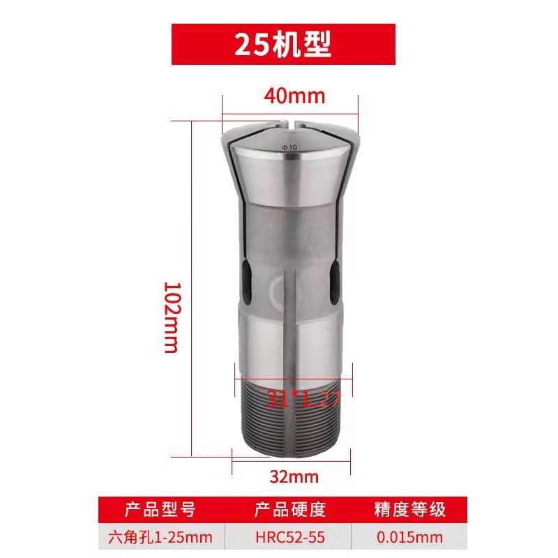 Tipos 15 - 20 - 25 - 32 - 50 Tipos de abrazadera de resorte de torno automático Nuevo orificio redondo de abrazadera de torno Beiguang