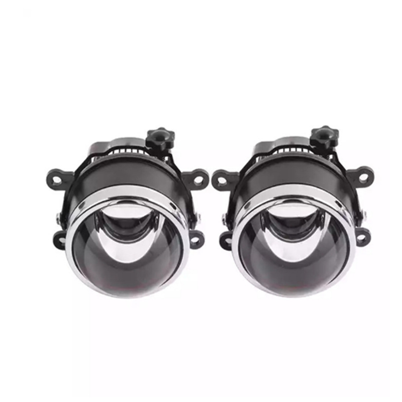 2D matriz LED doble lente de luz luz de niebla bicolor blanco + amarillo lente láser universal 3.0 pulgadas lámpara de automóvil